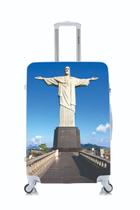 Capa Protetora Para Mala Viagem Personalizada Pequena Cristo Redentor