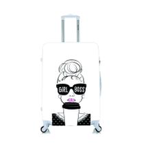 Capa Protetora Para Mala Viagem Personalizada Pequena Girl Boss - Criative Gifts