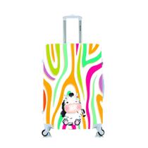 Capa Protetora Para Mala Viagem Personalizada Pequena Zebra Colorful