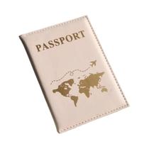 Capa Protetora Para Passaporte Com Mapa Mundi, Organizador De Cartões, Carteira Para Documentos De
