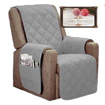 Capa protetora para poltrona do papai retratil e reclinavel com fixador no encosto - Lucélia Bordados