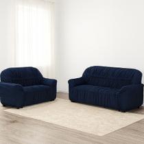 Capa Protetora para Sofá 2 e 3 Lugares Malha Gel Esticável Moderna Toque Macio Fácil de Lavar Elegan