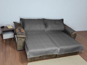 Capa Protetora para sofá-cama de 1,80m Com Suporte Para Copos de Braço