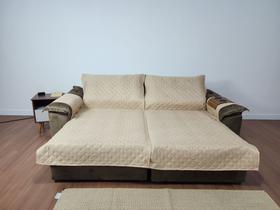 Capa Protetora para sofá-cama de 1,80m Com Suporte Para Copos de Braço