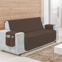 Capa Protetora Para Sofá Rita 2 Lugares Liso Com bolso Avulso Microfibra