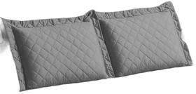 Capa Protetora Para Travesseiro Cinza Costurado 2 Peças Capa Protetora Para Travesseiro Cinza Costurado 2 Peças