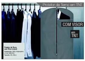 Capa Protetora pra Terno ou Vestidos C/ Visor e Zíper Em TNT Capa Protetora pra Terno ou Vestidos C/ Visor e Zíper Em TNT