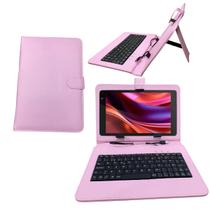 Capa Protetora Rosa com Teclado Integrado para Samsung Tab A7 Lite e Lenovo Tab M9 - Ideal para Estudo e Trabalho Capa Protetora Rosa com Teclado Integrado para Samsung Tab A7 Lite e Lenovo Tab M9 - Ideal para Estudo e Trabalho