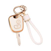 Capa Protetora Rosa De TPU Para Chave De Carro Com Controle Remoto E Chaveiro Para Peugeot Citroen