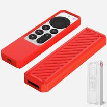 Capa protetora RubRab para Apple 4K HD TV Siri Remote vermelha Capa protetora RubRab para Apple 4K HD TV Siri Remote vermelha