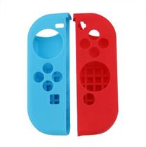 Capa Protetora Silicone Para Joy-con Nintendo Switch Azul e Vermelho