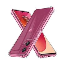 Capa Protetora Slim Clear TPU Silicone Para Motorola Moto Edge 50 Fusion, Capa Traseira Transparente