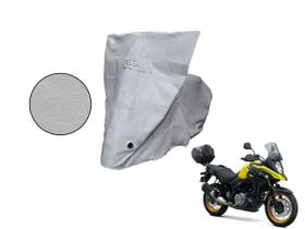 Capa Protetora Suzuki DL 650 / 1000 VSTROM com Baú Cinza