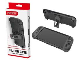 Capa Protetora TPU Para Nintendo Switch 2 Preta Com Suporte Stand