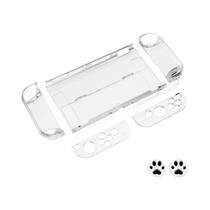 Capa Protetora Transparente De Corpo Inteiro Para Console Switch OLED Acessórios De Jogos Capa Protetora Transparente De Corpo Inteiro Para Console Switch OLED Acessórios De Jogos