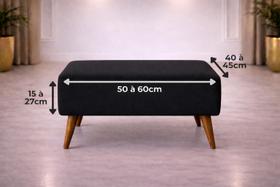 Capa Puff retangular 60x40cm Premium ajustável resistente