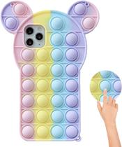 Capa Push Pop Bubbles para iPhone 6/6s/7/8 Plus Mickey Mouse, capa de silicone macio para celular Bubble Fidget Sensory Toy Funny Pop Fidget Toy Capa protetora de telefone para iPhone