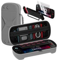 Capa QUAGGY para Nintendo Switch 2 7,9" em TPU e PC, cinza Capa QUAGGY para Nintendo Switch 2 7,9" em TPU e PC, cinza
