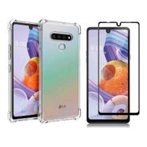 Capa Quinas Anti Impacto + Pelicula 3D 9D Compatível LG K71 Capinha Case Flexível Tpu Transparente K 71