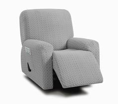Capa reclinável ULTICOR de 4 peças Jacquared Soft Light Grey Capa reclinável ULTICOR de 4 peças Jacquared Soft Light Grey