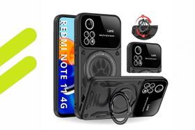 Capa Redmi Note 11 4g Armor Magnética com Suporte 360 e Proteção de Câmera Capinha Antichoque