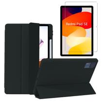 Capa Redmi Pad SE 11 Polegadas Smart Fundo Opaco Porta Pencil Anti Impacto + Pelicula