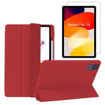 Capa Redmi Pad SE 11 Polegadas Smart Fundo Opaco Porta Pencil Anti Impacto + Pelicula