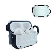 Capa Resistente Armour Nerdcase, Compatível com AirPods Pro 1 e 2, Branca e Preta