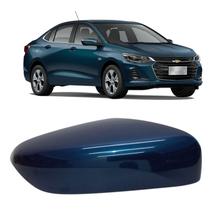 Capa Retrovisor Chevrolet Onix 2020 2021 2022 2023 2024 2025 Lado Direito Azul Seeker S/ Furo Sensor Original