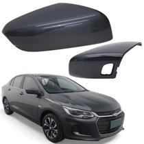 Capa Retrovisor Chevrolet Onix 2025 Lado Direito Cinza Drake Com Furo Sensor Original