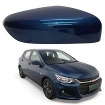 Capa Retrovisor Chevrolet Onix Plus 2020 2021 2022 2023 2024 2025 Lado Direito Azul Seeker S/ Furo Sensor Original