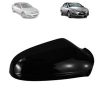 Capa retrovisor chevrolet vectra 2006 a 2011 com furo seta black piano lado direito