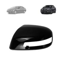 Capa retrovisor civic 12/16 le (c/ furo pisca) (black piano)