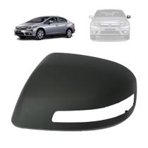 Capa retrovisor civic 12/16 le (c/ furo pisca) (preta)