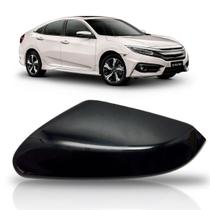 Capa retrovisor civic 2016 2017 2018 preto sem furo