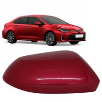 Capa Retrovisor Corolla 2020 2021 2022 2023 2024 2025 Lado Direito Vermelho Granada Original