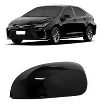 Capa Retrovisor Corolla 2021/2025 Preto Preto Esquerdo