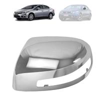 Capa retrovisor cromada com furo pisca honda civic 2012 a 2016 lado esquerdo Capa retrovisor cromada com furo pisca honda civic 2012 a 2016 lado esquerdo