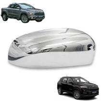 Capa Retrovisor Cromado Fiat Toro Jeep Compass Lado Direito Passageiro Original Acabamento Encaixe