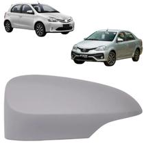 Capa retrovisor etios com furo 2014 a 2021 primer esquerdo Capa retrovisor etios com furo 2014 a 2021 primer esquerdo