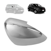 Capa retrovisor fiat argo 2017 a 2025 com furo pisca cromada lado direito