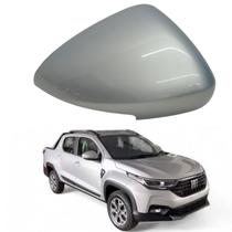 Capa Retrovisor Fiat Strada Endurance 2021 2022 2023 2024 2025 Lado Direito Prata Bari Com Furo Original