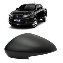 Capa Retrovisor Fiat Strada Freedom 2021 2022 2023 2024 2025 Lado Esquerdo Preto Fosco Original