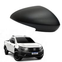 Capa Retrovisor Fiat Strada Nova Strada 2021 2022 2023 2024 2025 Lado Direito Preto Fosco Original