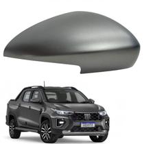 Capa Retrovisor Fiat Strada Ranch Volcano 2023 2024 2025 Lado Direito Cinza Strato Fosco Original