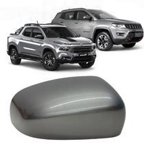 Capa Retrovisor Fiat Toro 2016 A 2025 Jeep Compass 2017 A 2025 Lado Direito Cinza Antique