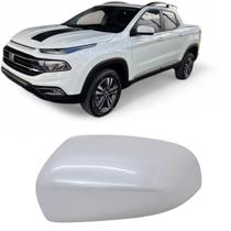 Capa Retrovisor Fiat Toro 2018 2019 2020 2021 2022 2023 2024 2025 Esquerdo Branco Polar Perolizado