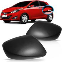 Capa Retrovisor Hb20 2012 2013 2014 2015 Cinza Com Furo
