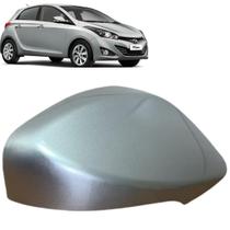 Capa retrovisor hb20 2012 a 2019 com furo prata metal direito Capa retrovisor hb20 2012 a 2019 com furo prata metal direito