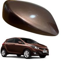 Capa retrovisor hb20 2012 a 2019 sem furo marrom direito